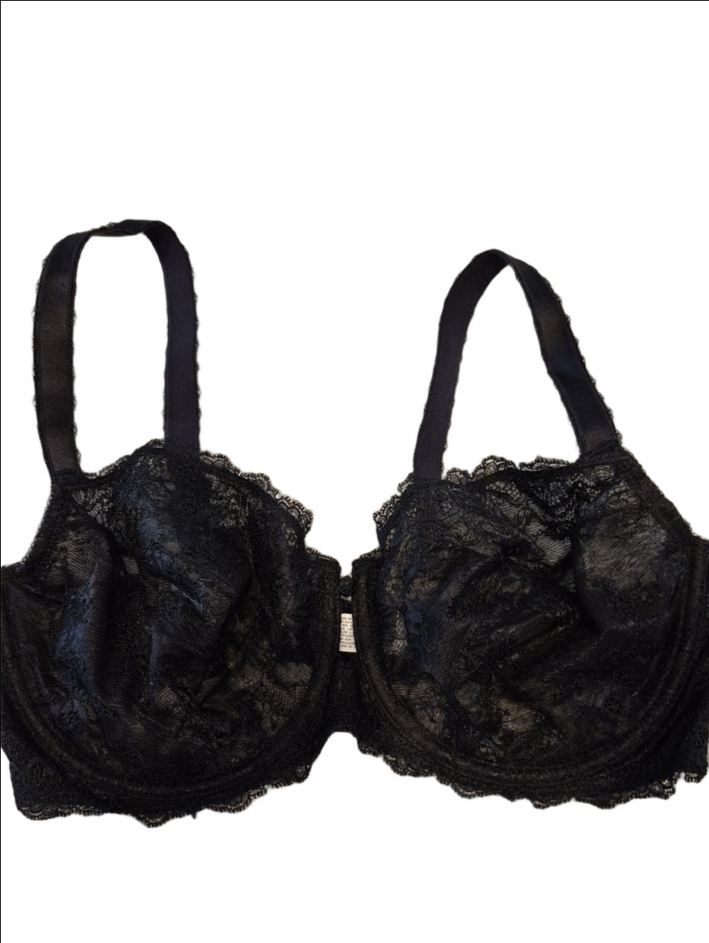 Wacoal Style 851155 Seduction Demi Black Sheer Lace Underwire Bra Size 40D